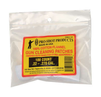 Cleaning Equipment Pro Shot Products Patch PRO-SHOT PATCH .22-.270CAL 100CT